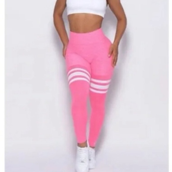 Bombshell Sportswear Pocket Thigh Highs Legging Pink Size...
